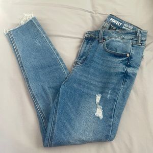 High rise skinny ankle jeans